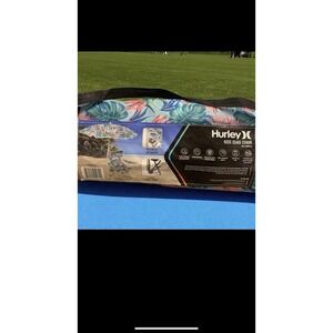 Hurley Kids Outdoor Chair W/ Umbrella & Cup Holder Tropical Print Foldable NWT